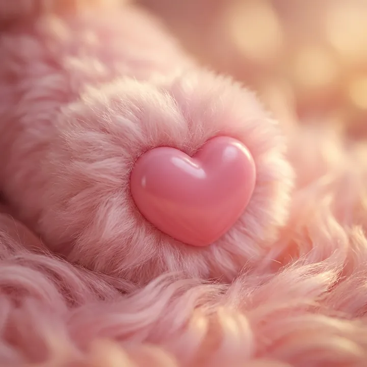 Heart paw pads
